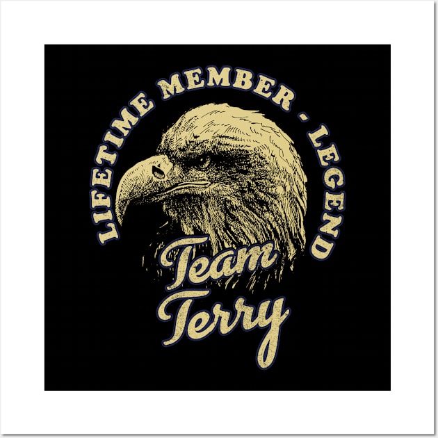 Terry Name - Lifetime Member Legend - Eagle Wall Art by Stacy Peters Art